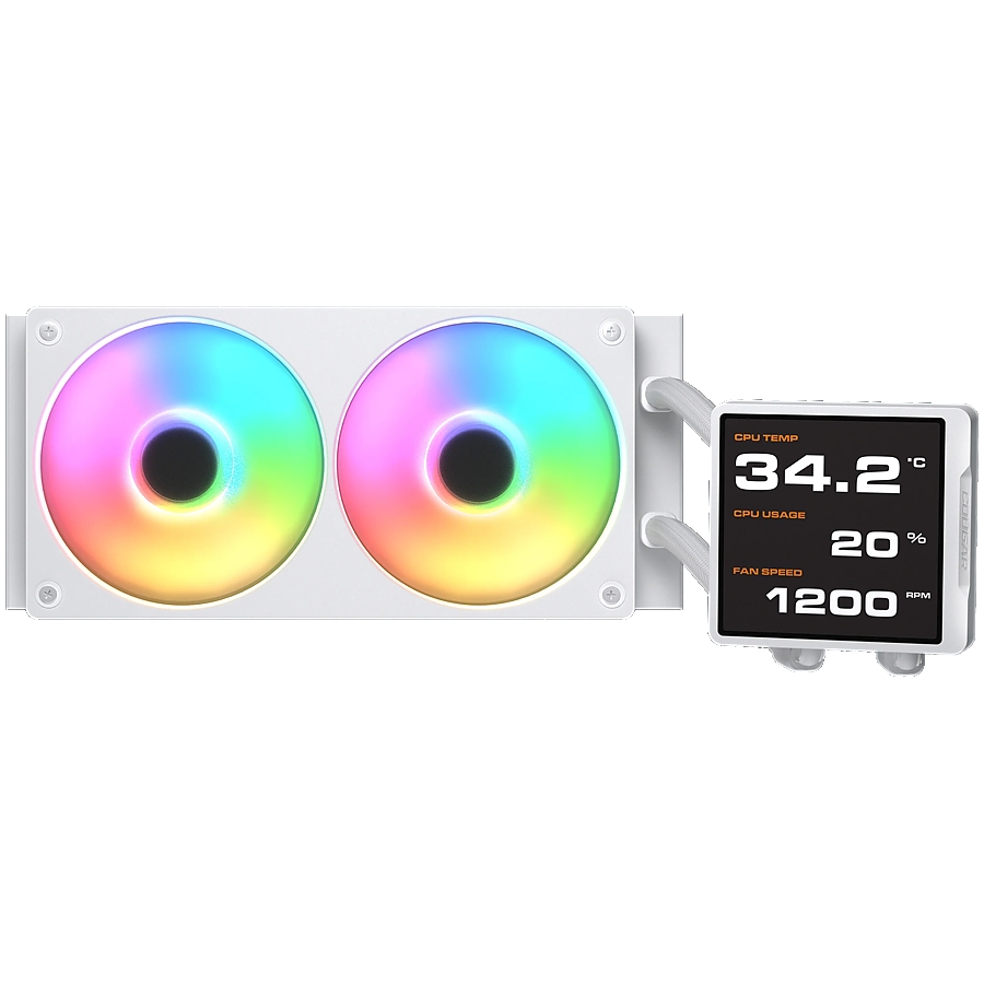 COUGAR Poseidon Vistek Pro ARGB 240 AiO Liquid Watercooling - White