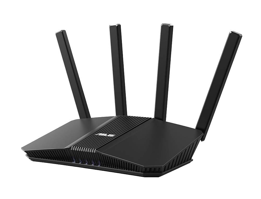 Asus Wireless Router, RT-BE55, BE3600, WiFi 7 AiMesh Extendable Router, 4K-QAM, MLO, 2.5G WAN port, Four 1G ports, Commercial-Grade Network Security, Parental Control, IoT network, Kid's network, VPN network, Black