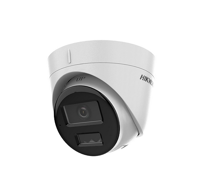 HikVision 2 MP Smart Hybrid Light Fixed Turret Network Camera, 2.8 mm, F1.6, IR,White Light up to 30m, DWDR, 3D DNR, H.265+, Built-in Microphone, IP67, 12Vdc/PoE 6.5W