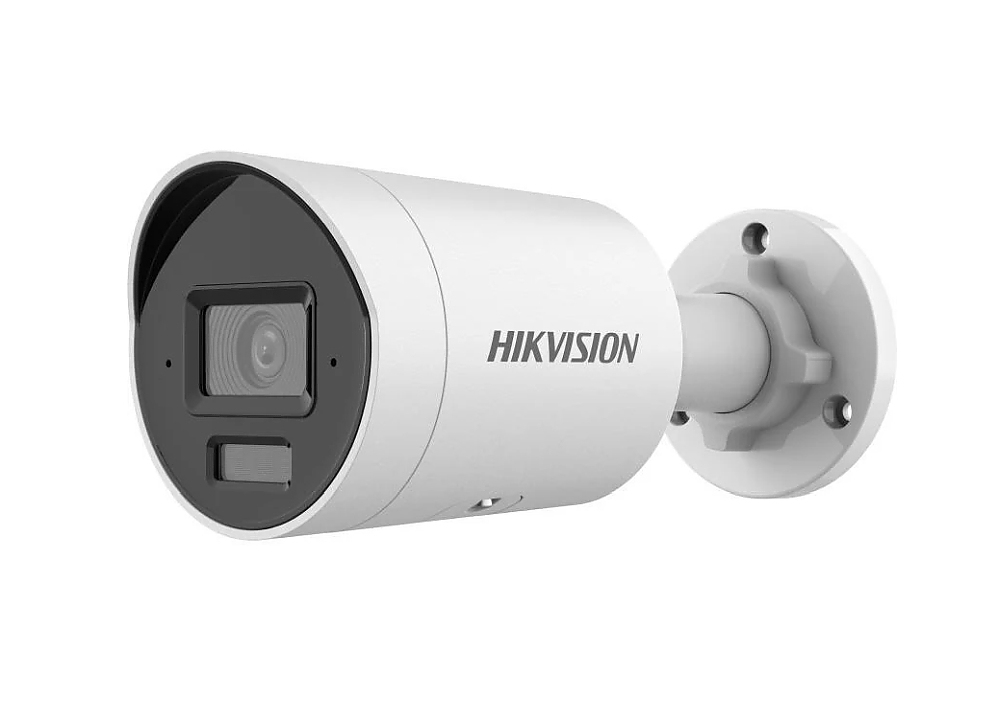 HikVision 8 MP Acusense Smart Hybrid Light Fixed Bullet Network Camera, 2.8 mm, F1.6, IR, White Light up to 40m, H.265+, IP67, built-in Dual Array Microphone, built-in memory card slot (up to 512GB), 12Vdc/PoE 7.5W