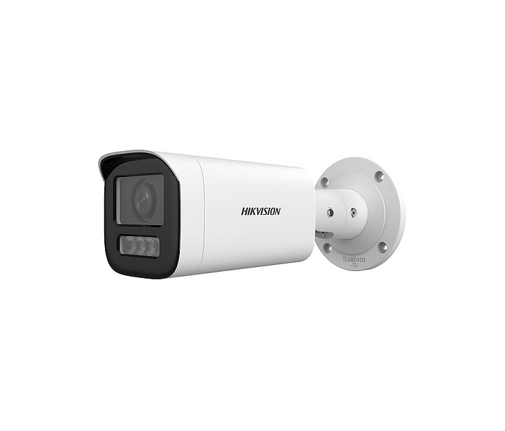 HikVision 4 MP Dual Light MD 2.0 Varifocal Bullet Network Camera, 2.8 to 12 mm, F1.6, IR, White Light up to 50m, H.265+, IP67, built-in microphone, built-in memory card slot (up to 512 GB), 12Vdc/PoE 12.9W