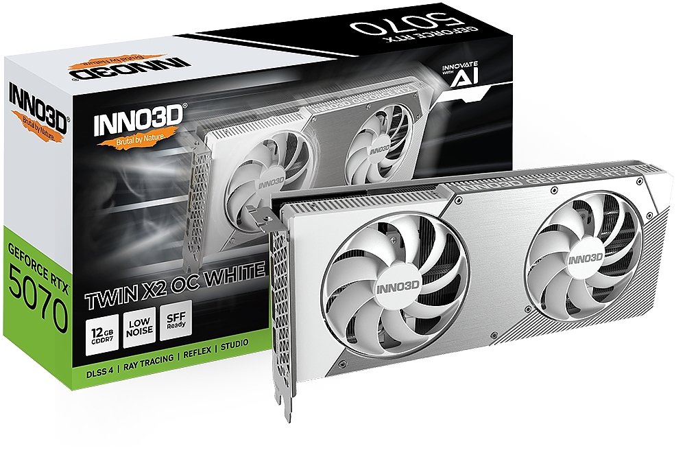 Inno3D GeForce RTX 5070 12GB GDDR7 Twin X2 OC White