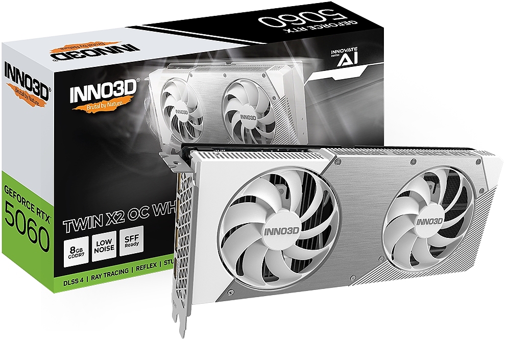 Inno3D GeForce RTX 5060 8GB GDDR7 Twin X2 OC White
