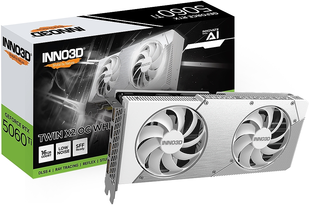 Inno3D GeForce RTX 5060 Ti 16GB GDDR7 Twin X2 OC White