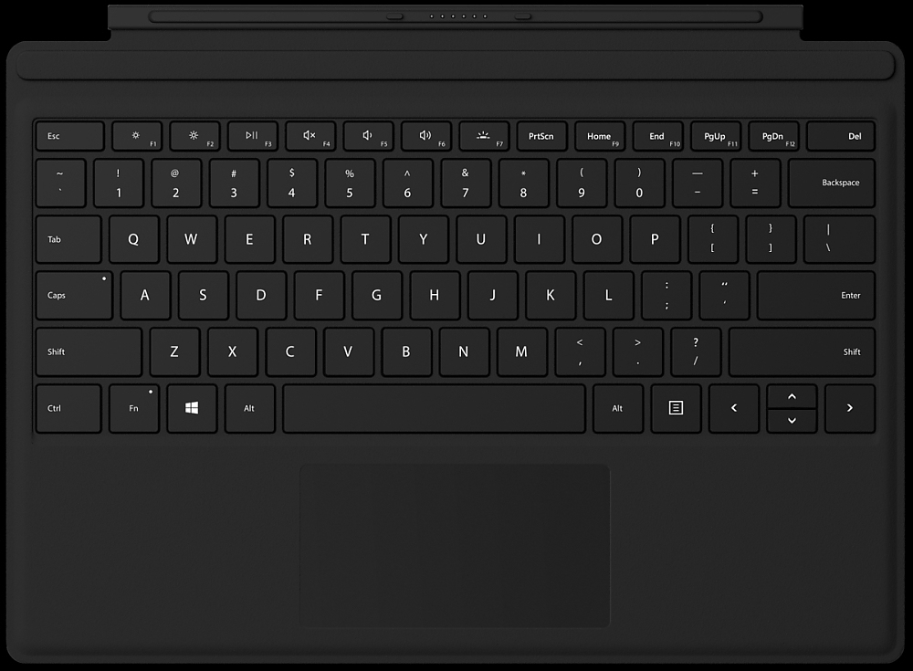 Microsoft Surface Go Type Cover Eng Intl Commercial Black