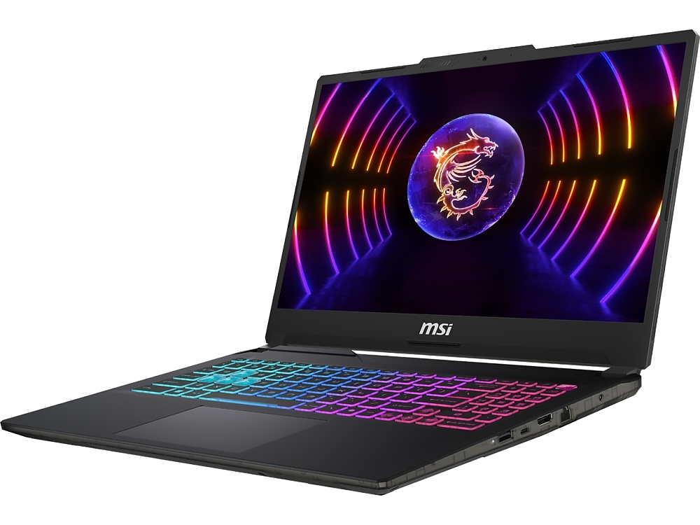 MSI Cyborg 15 A13UCK, i7-13620H (10C/16T, up to 4.90GHz, 24 MB), GeForce RTX 3050 4GB GDDR6, 15.6" FHD (1920x1080), 144Hz, IPS-Level, 16GB DDR5 5200MHz, 512GB PCIe Gen4x4 SSD, WiFi 6E, BT 5.3, 4 Zone RGB Kbd, NO OS, 53.5Whr, 1.98kg