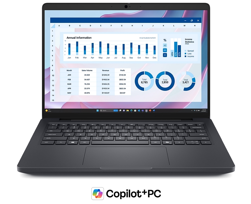 Dell Pro Max 14 MC14255, AMD Ryzen AI 7 PRO 350 (24MB cache, 8 cores, up to 5.0GHz), 14" FHD+, LCD, 300 nits, 16GB: 1x16GB, LPDDR5x, 8000 MT/s, 512GB, SSD Gen4, AMD Radeon Integrated Graphics, FHD HDR RGB Cam, Wi-Fi 7, FPR, Backlit Kb, Win 11 Pro, 3Y