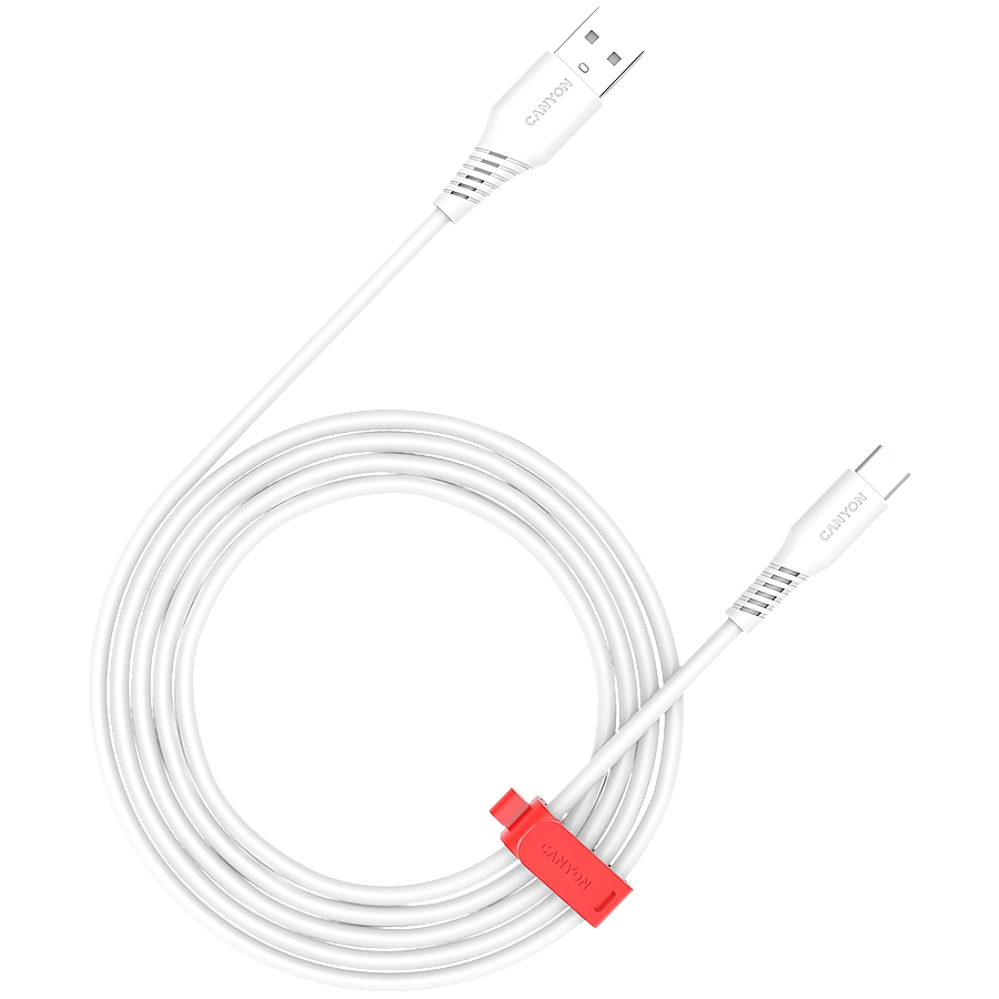 CANYON cable Onwire 18TP USB-A to USB-C 2m,18W TPE 2m White