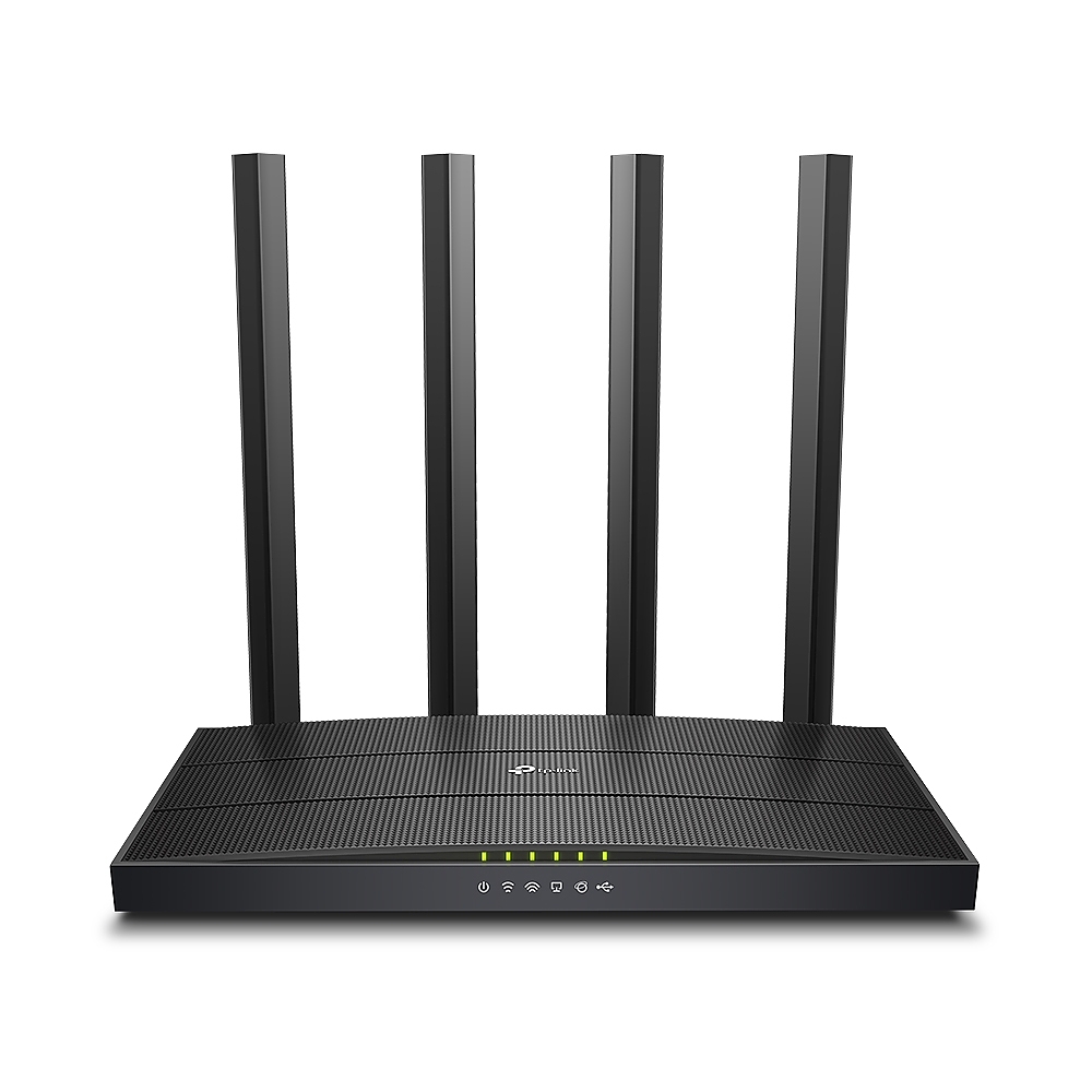Безжичен рутер TP-LINK Archer C6U, AC1200, 5xGbE, 1x USB2.0, 4x външни антени
