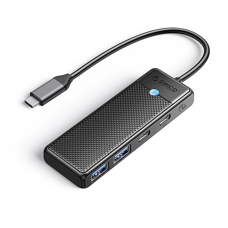 Orico хъб USB3.1 HUB Type-C - 2 x USB3.0, 2 x USB-C - PAPW2AC-C3-05-BK-EP