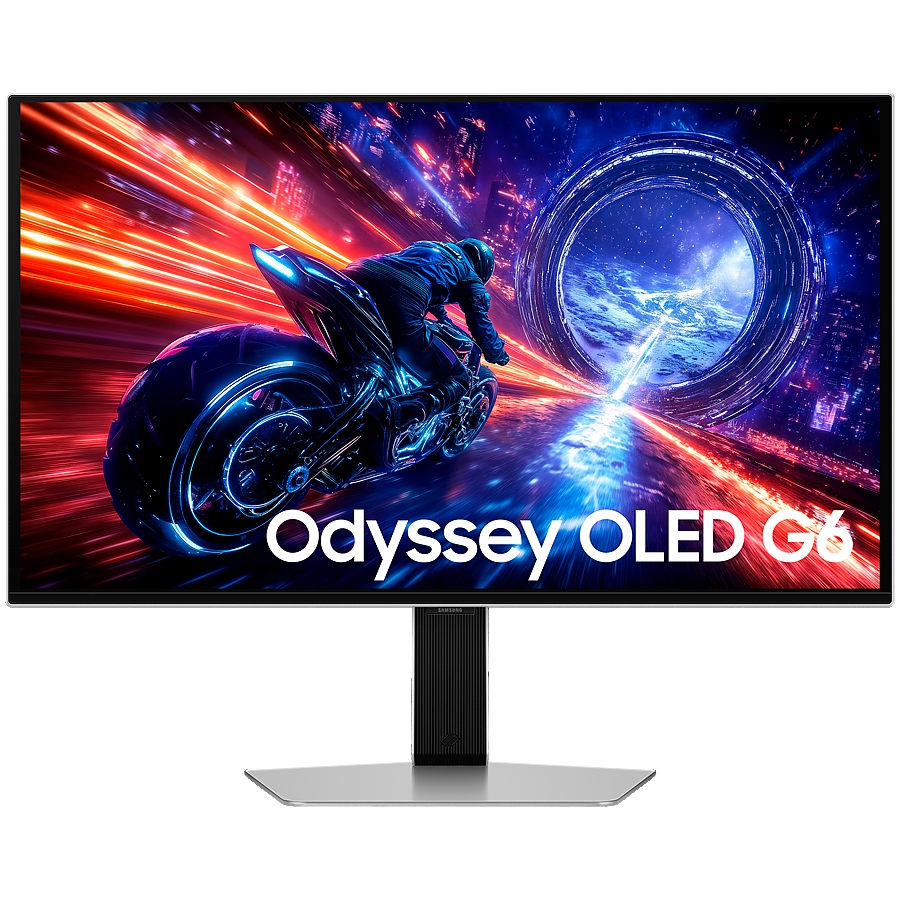 Monitor OLED Samsung Odyssey G6 LS27FG602SUXEN 27", 2560x1440, QHD, 500Hz, OLED, HDR True Black 500, 16:9, 1m:1, 300 cd/m2, 0.03ms, 178/178, DCI-P3, DP 1.4, 2xHDMI 2.1, 2xUSB-A, 1xUSB-B, Flicker-free, Tilt, Swivel, Pivot, Height Adj (120mm), 2Y