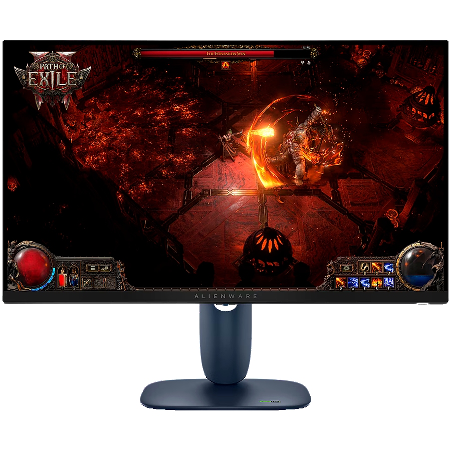 Monitor LED Alienware AW2725DM 27" 2560x1440, QHD, 180Hz, Fast IPS AG, 16:9, 1000:1, 400 cd/m2, 2ms/1ms, 178/178, 95% DCI-P3, DP 1.4, 2xHDMI 2.1, 1xUSB-B, 2xUSB-A, Flicker-free, Tilt, Swivel, Pivot, Height Adjust (11cm), G-SYNC, FS Pr. HDR400, 3Y