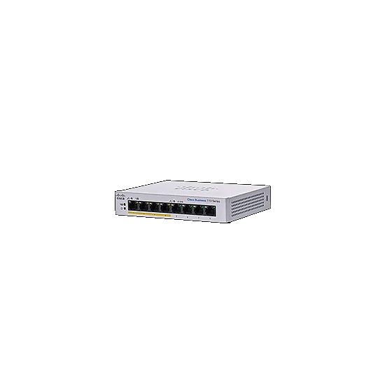 Cisco CBS110 Unmanaged 8-port GE, Partial PoE, Desktop, Ext PS
