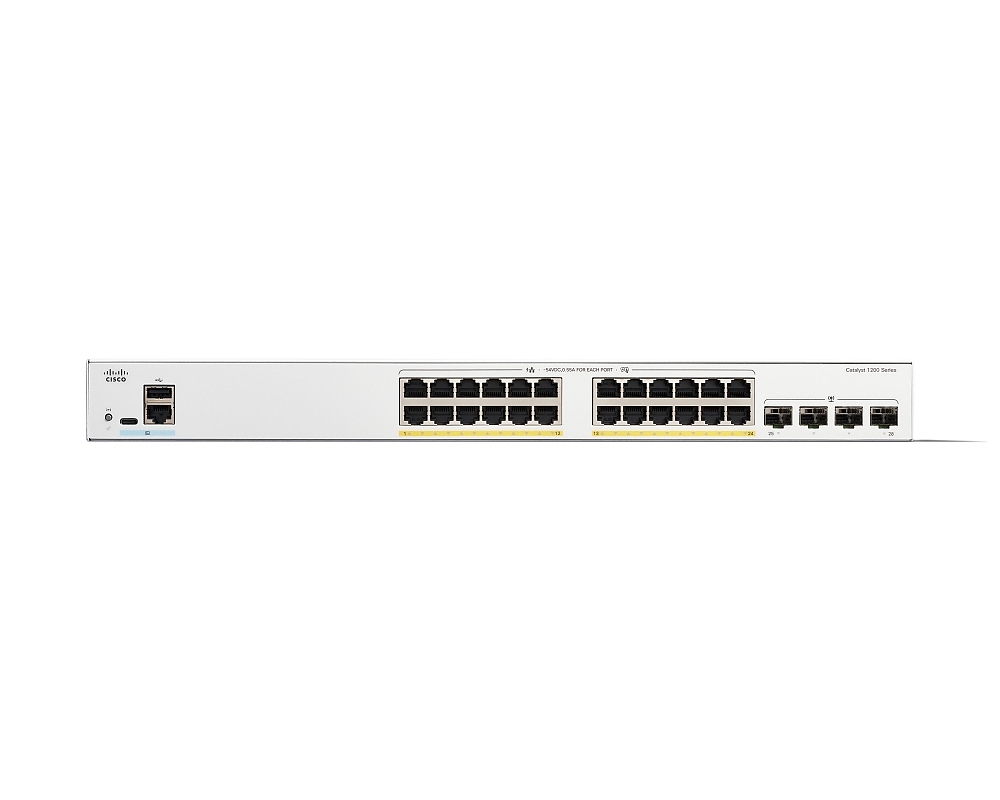 Cisco Catalyst 1200 24-port GE, Full PoE, 4x1G SFP