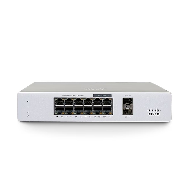 Cisco Meraki MS130-12X Cloud Mgd. 8GE + 4x(2.5GE) 240W PoE Switch