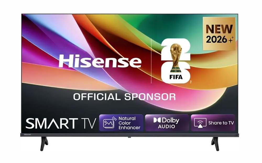 Hisense 40" A4S, Full HD 1920x1080, DLED, HDR, HLG, DTS HD, Smart TV, WiFi, WiFi Direct, 2xHDMI, 2xUSB, LAN, CI+, DVB-T2/C/S2, Black