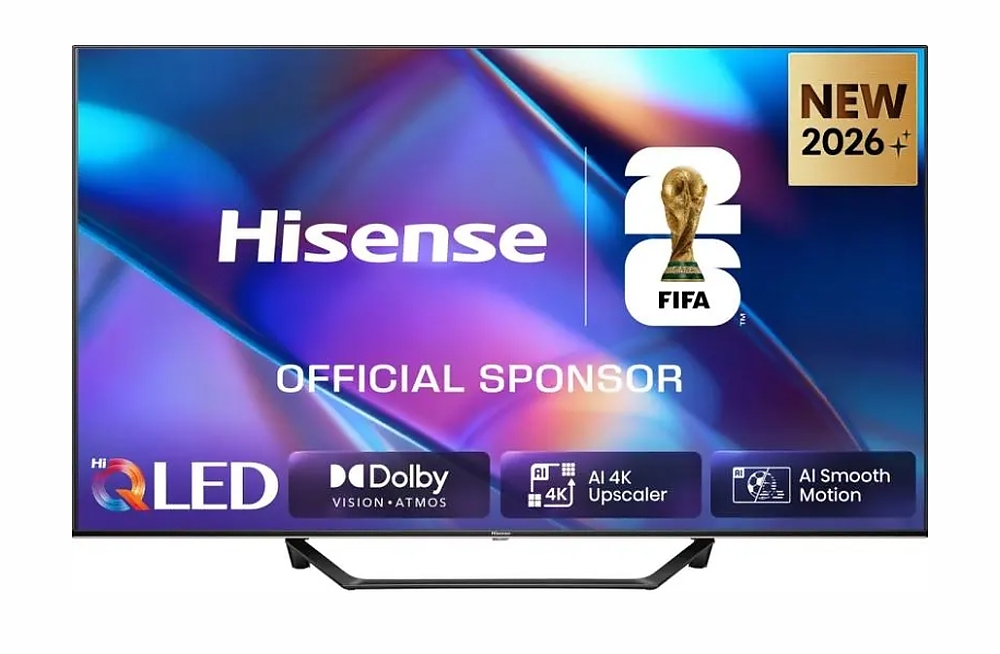 Hisense 43" A7S, 4K Ultra HD 3840x2160, QLED, FALD, Quantum Dot, HDR 10+, HLG, Dolby Vision, Dolby Atmos, Smart TV, WiFi 5GHz, WiFi Direct, BT, Anyview Cast, 3xHDMI, 2xUSB, LAN, CI+, DVB-T2/C/S2, Black