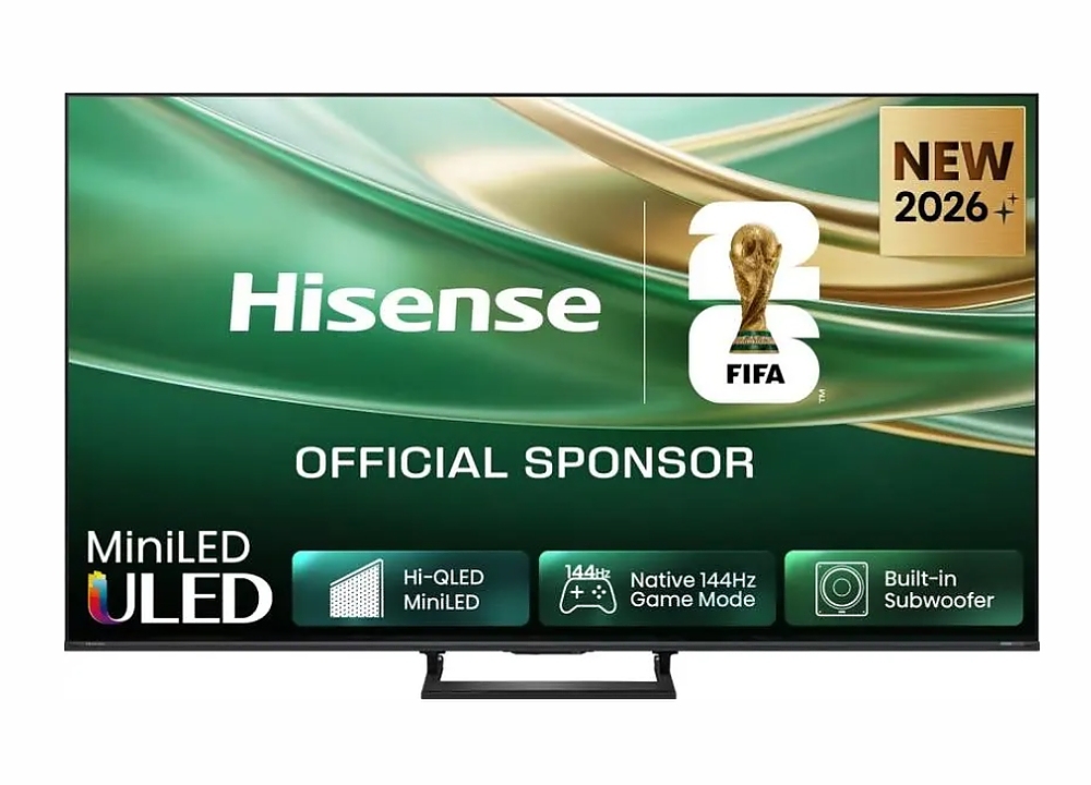 Hisense 50" E8S, 4K Ultra HD 3840x2160, ULED, Quantum Dot,144 Hz,HDR 10+, HLG, Dolby Vision, DTS Virtual X, Smart TV, WiFi, Light Sensor, BT, Anyview Cast, 4xHDMI, 2xUSB, LAN, CI+, DVB-T2/C/S2, Singale Stand, Black