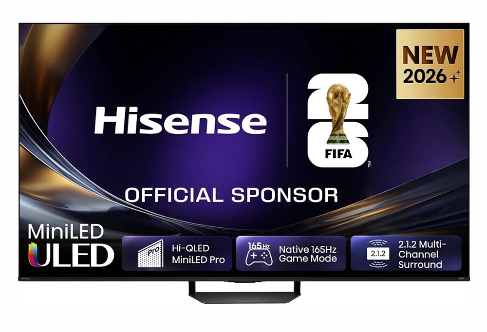 Hisense 85"U7S Pro, 4K Ultra HD 3840x2160, ULED, FALD, Quantum Dot, 165Hz, IPS, HDR 10+, HLG, Dolby Vision IQ, Dolby Atmos, Smart TV, WiFi 5GHz, WiFi Direct, BT, Anyview Cast,light sensor,Solar Powered Remote, 4xHDMI, 2xUSB, LAN, CI+, DVB-T2/C/S2, Black