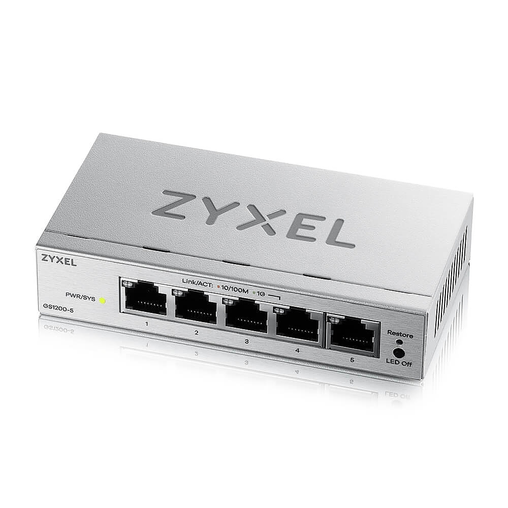 ZyXEL GS1200-5 v3, 5 Port Gigabit webmanaged Desktop Switch