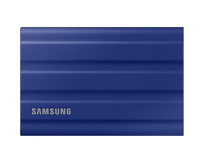 Samsung Portable NVME SSD T7 Shield 1TB , USB 3.2 Gen2, Rugged, IP65, Read 1050 MB/s Write 1000 MB/s, Blue