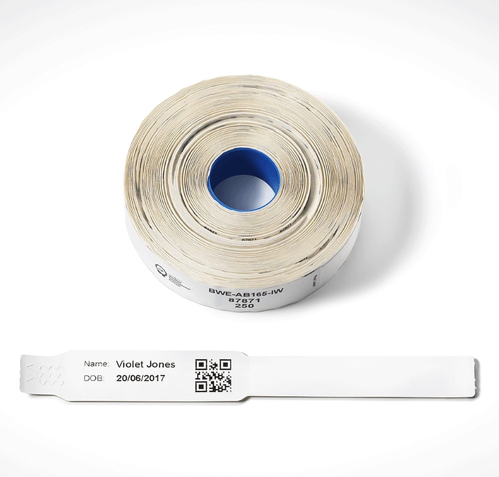 Brother Wristband Infant Adhesive 165mmx20mm (PK OF 4)