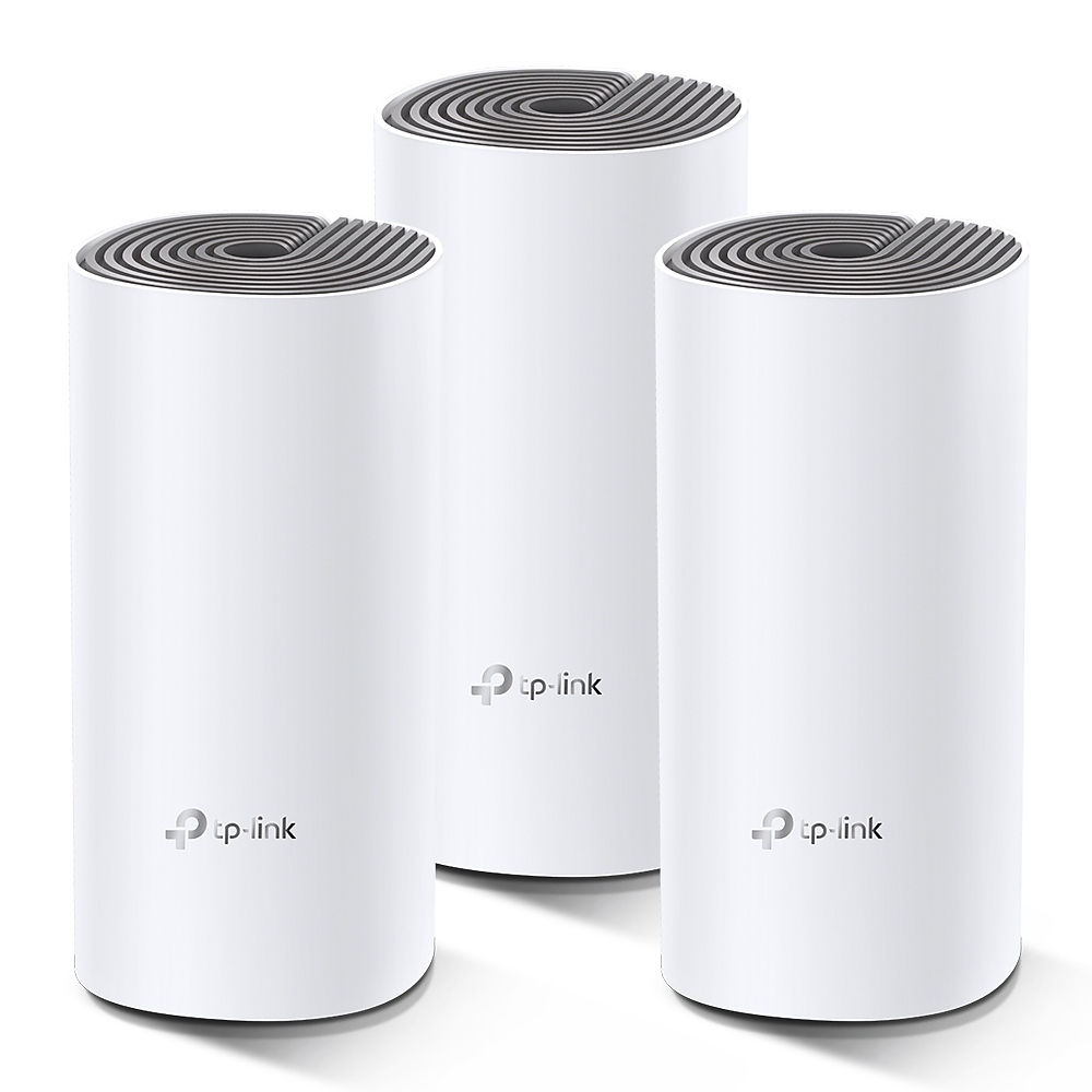 Безжичен рутер TP-LINK Deco E4(3-pack), AC1200, 2xFE, Mesh, Amazon Alexa