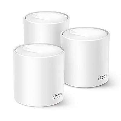 Безжичен рутер TP-LINK Deco X10(3-pack), AX1500, 2xGbE, MU-MIMO, Wi-Fi 6
