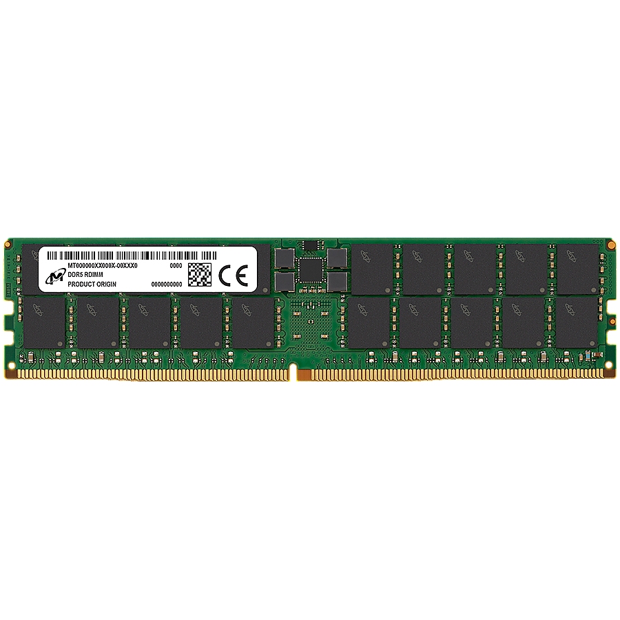 MICRON DDR5 RDIMM 64GB 2Rx4 6400 CL52 (16Gbit) (Single Pack)