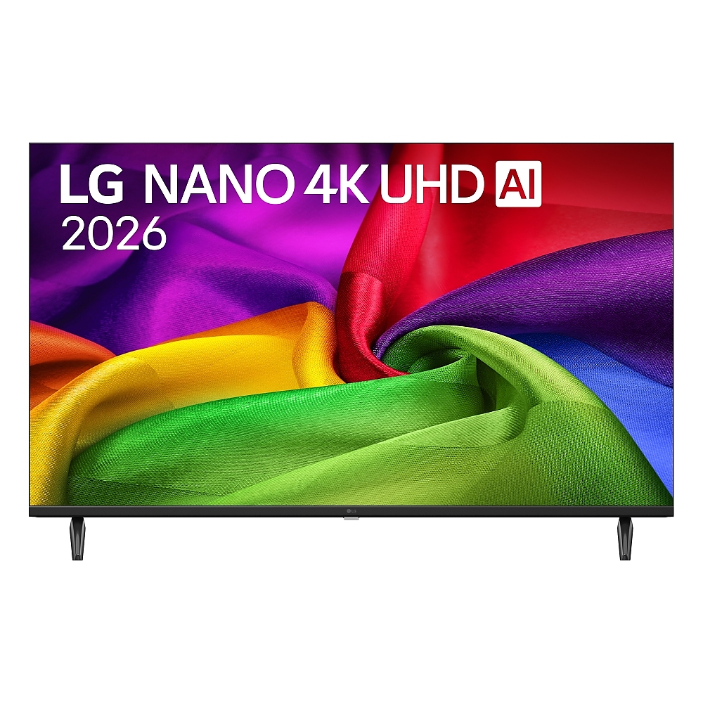 LG 43NU800B3LC 43" 4K HDR UHD, 3840x2160, DVB-T2/C/S2, AI Alpha 7, HDR 10, webOS 26, ThinQ AI, VRR, ALLM, HGiG, WiFi, Clear Voice, 4K Super Upscaling, Bluetooth 5.3, Hdmi e-ARC , CI, LAN, AirPlay2, AI Sound Pro, Google Cast, 2 Pole stand, Black