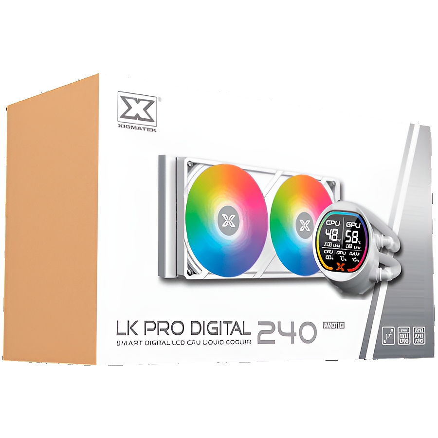 LK Pro 240 Digital Arctic EN47435 (WH AIO,Digital LCD Pump & 240mm PWM Fan,Mini ARGB Controller,Intel & AMD & 20xx)