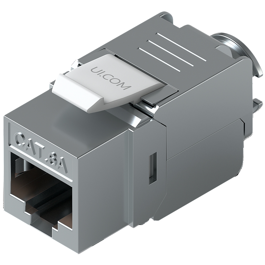 Ubiquiti UniFi UACC-Keystone-Jack-C6A Toolless keystone for terminating a Cat6A Ethernet jack without the use of a punch-down or crimping tool, (12) Keystone Jacks per pack