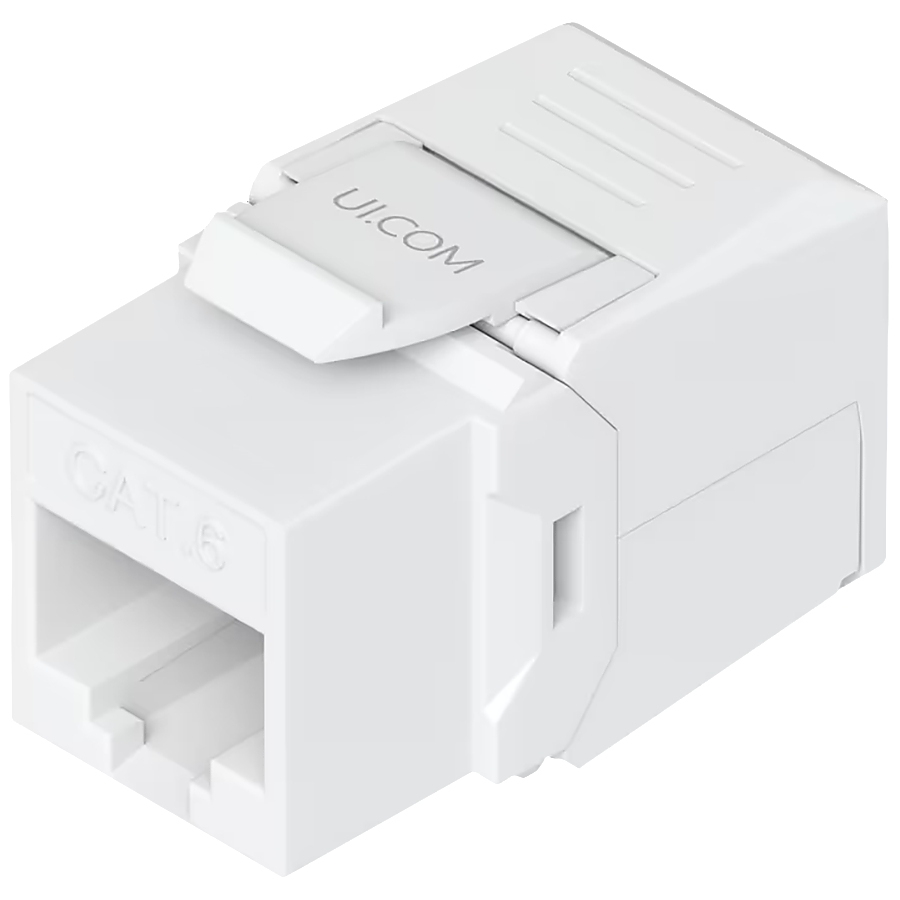 Ubiquiti UniFi  UACC-Keystone-Jack-C6 keystone for terminating a Cat6 Ethernet jack without the use of a punch-down or crimping too, (12) Keystone Jacks per pack