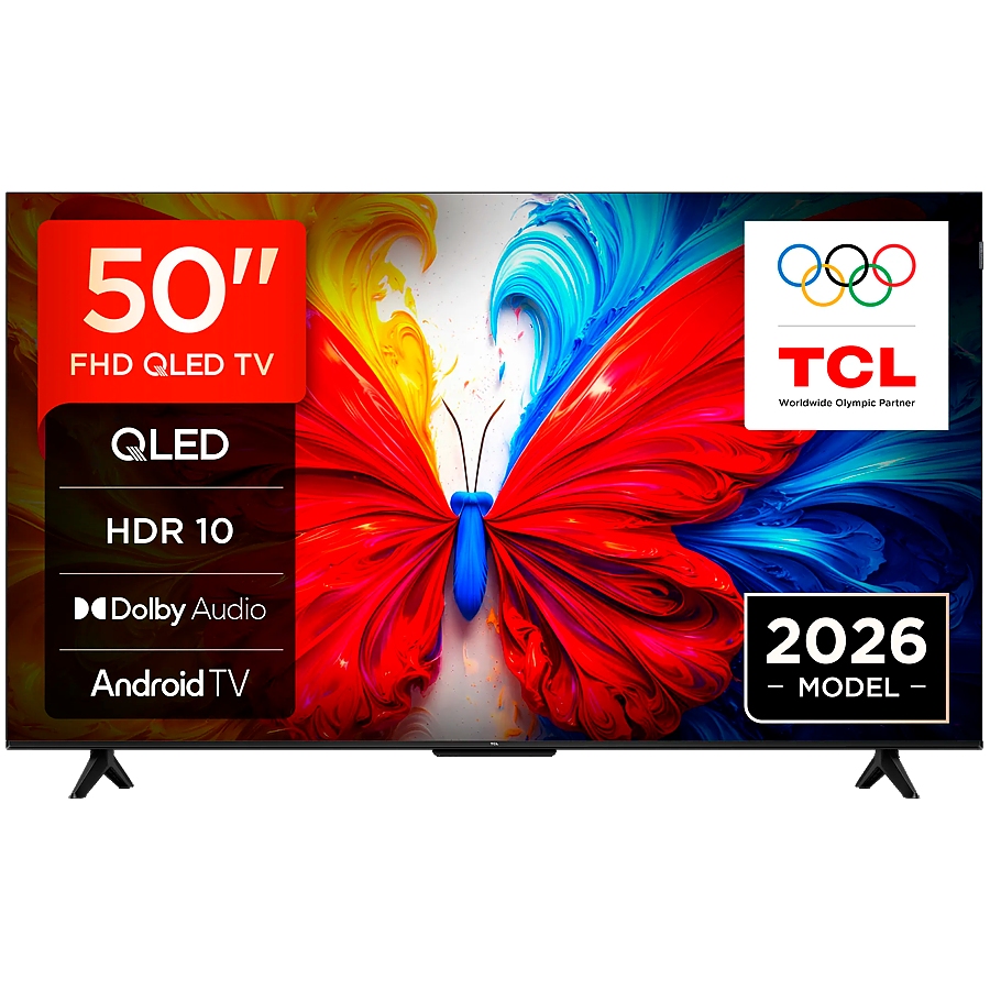 50-inch QLED TV, HDR 10, Multiple Viewing Mode, Dolby Audio, Android TV