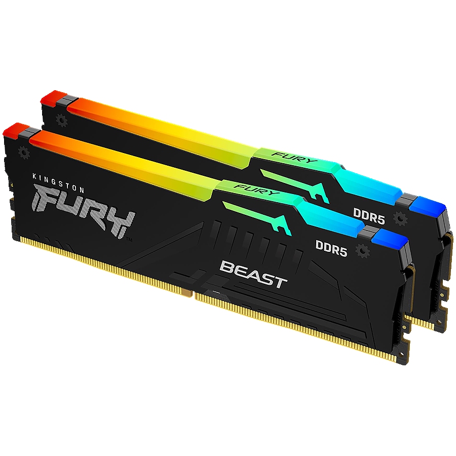 Kingston DRAM 64GB 5600MT/s DDR5 CL40 DIMM (Kit of 2) FURY Beast RGB XMP