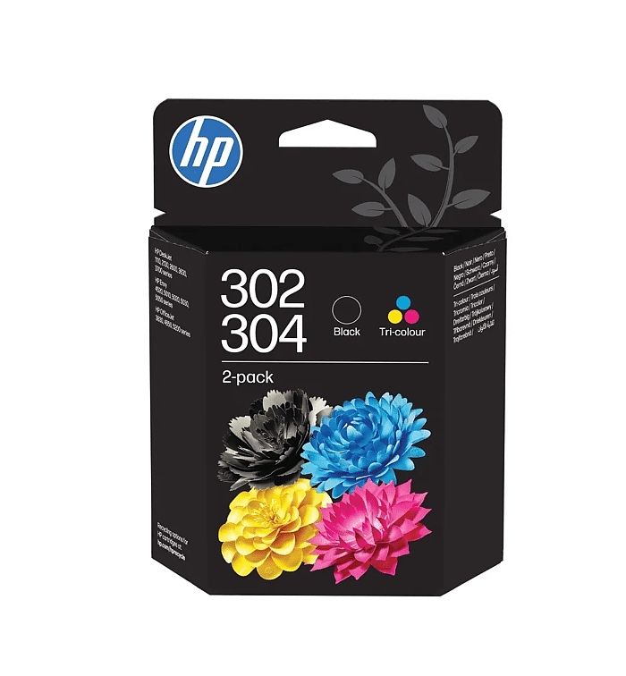 HP 302/304 Tri-color/Black Ink Cartridge 2-Pk