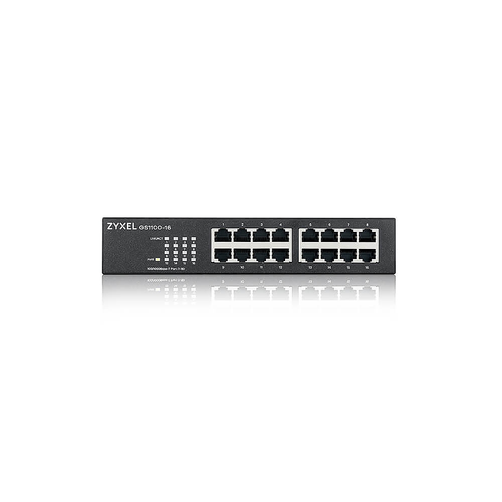 ZyXEL GS1100-16v4  Unmanaged + 16 port Gigabit Unmanaged Switch