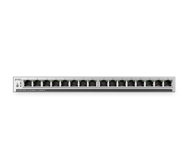 ZyXEL GS1100-16EPS Slimline Unmanaged + PoE+ 135W 16 port Gigabit  Unmanaged + Switch