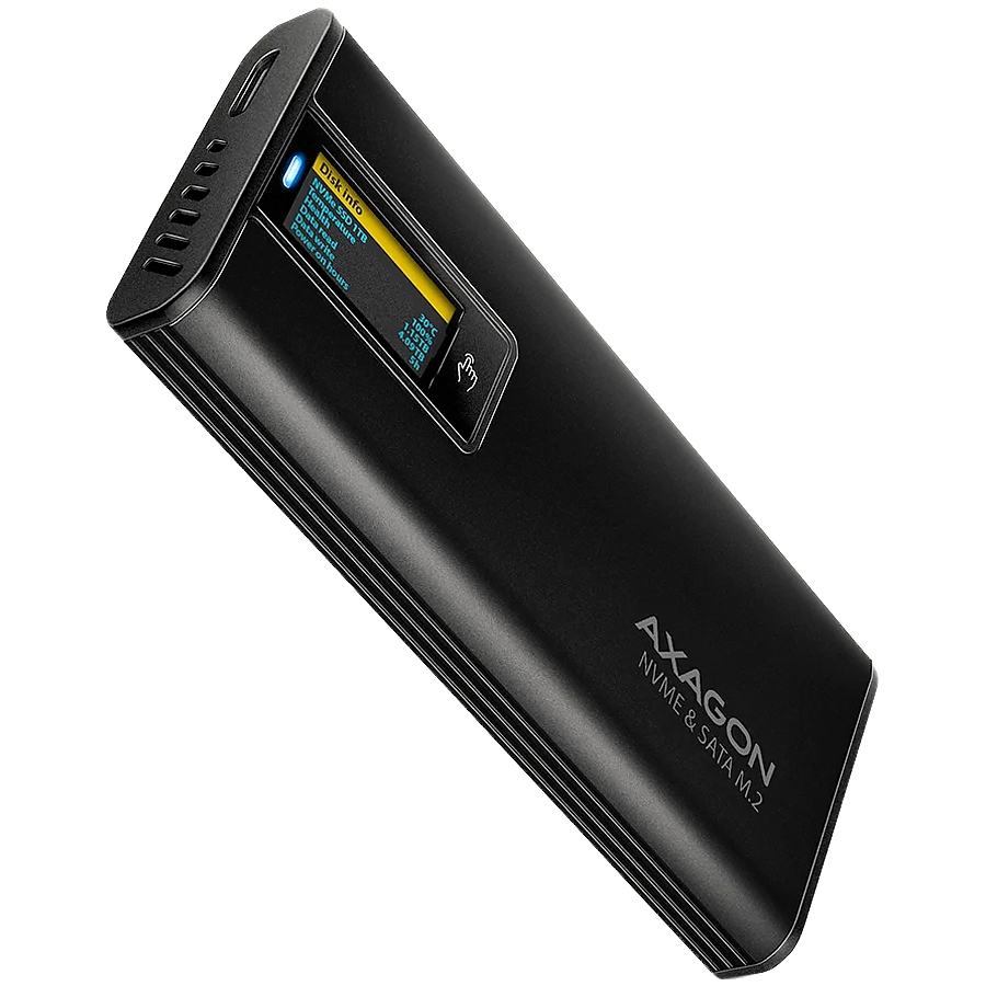 EEM2-SD2B USB-C 10Gbps-M.2 NVMe & SATA SSD DISPLAY box