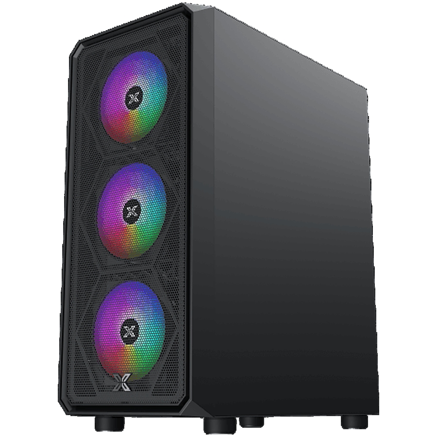 Xigmatek DUO X (BK, EATX, U3x1 & U2x2,Front Mesh Grill & Left TG, 4PCS Z20F Fan)