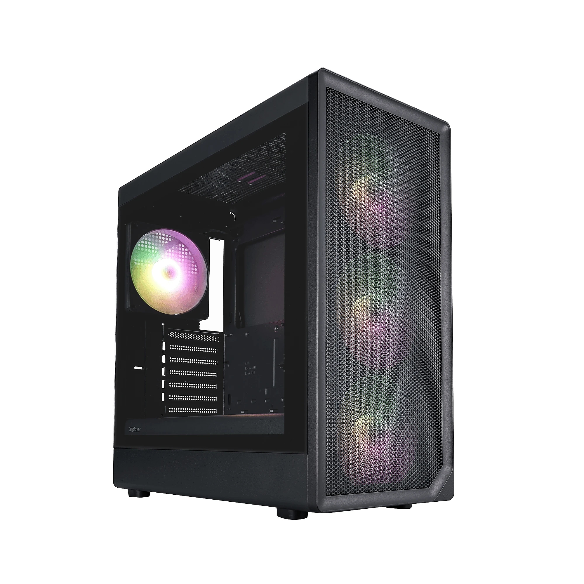 1stPlayer кутия Case ATX - AU8 Black - 4 x 140 mm A-RGB fans included, USB-C