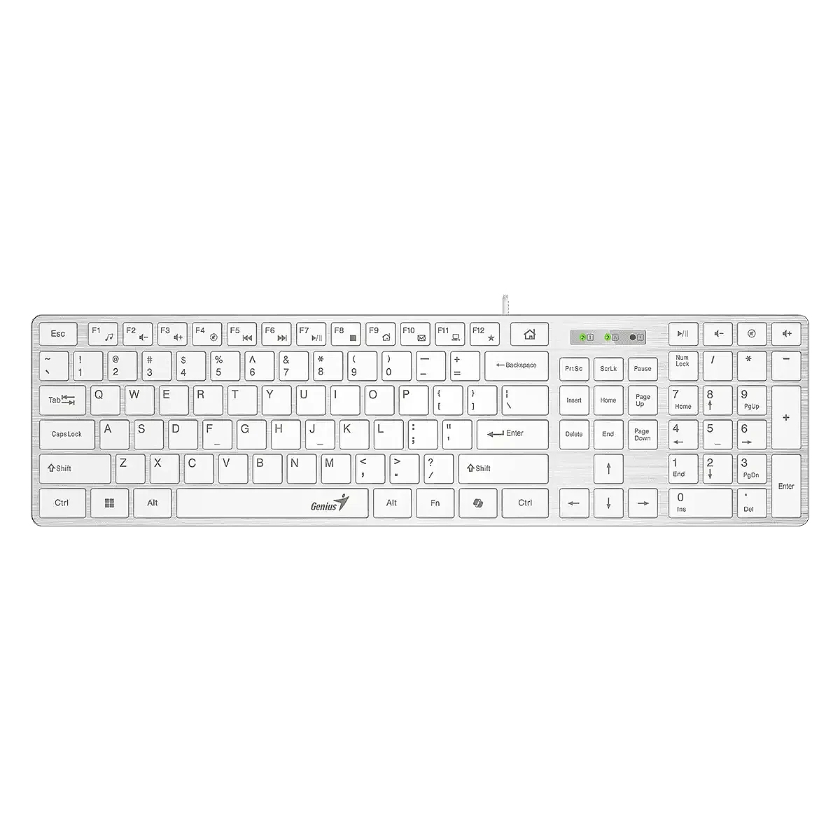 Genius клавиатура Slim Keyboard SlimStar 126 White - Copilot, Low profile Chocolate
