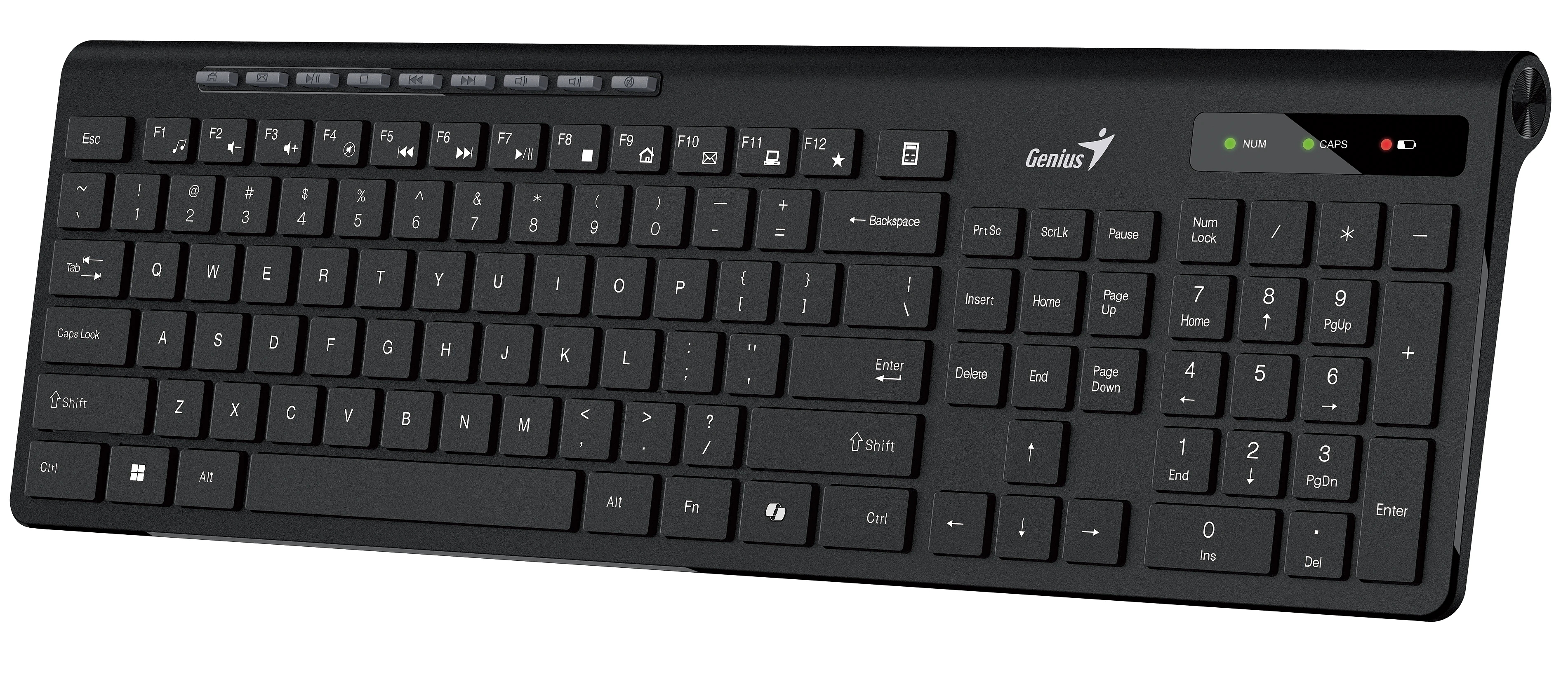 Genius клавиатура кирилизирана безжична Wireless Slim Keyboard SlimStar 7230 Black - AI, BG, 2.4Ghz