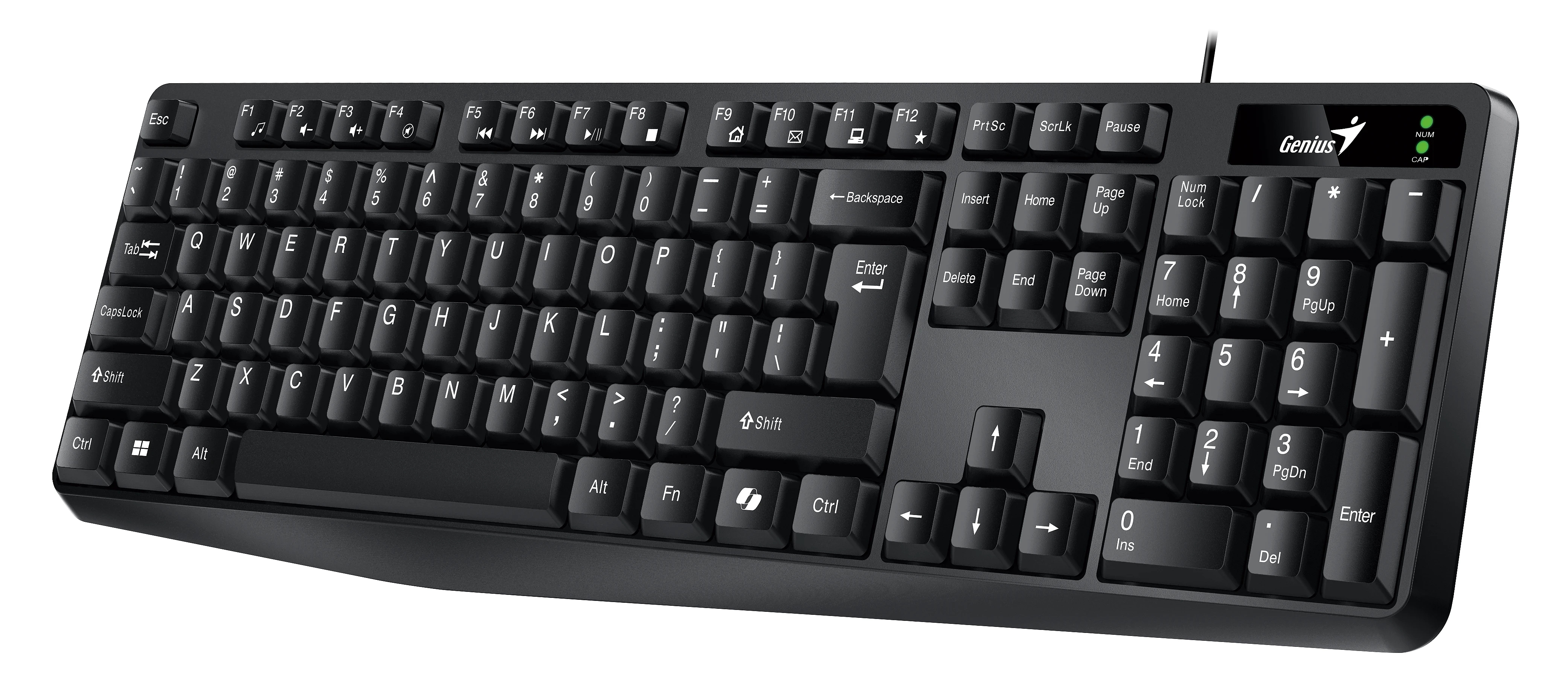 Genius клавиатура кирилизирана Smart Keyboard KB-117 Black - AI, BG Layout, USB