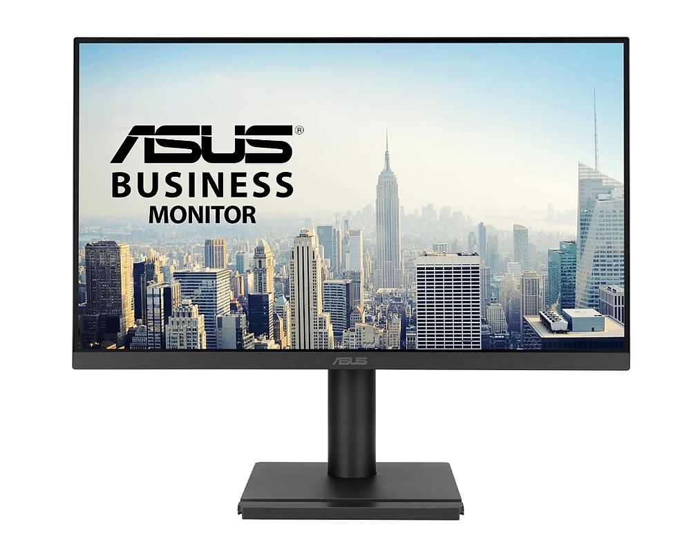 Asus VA279QGSE Business Monitor 27", IPS, Full HD, Frameless, 120Hz, Adaptive-Sync, 1ms MPRT, HDMI, DisplayPort, VGA, Low Blue Light, Flicker Free, Ergonomic Design, Wall Mountable, Black