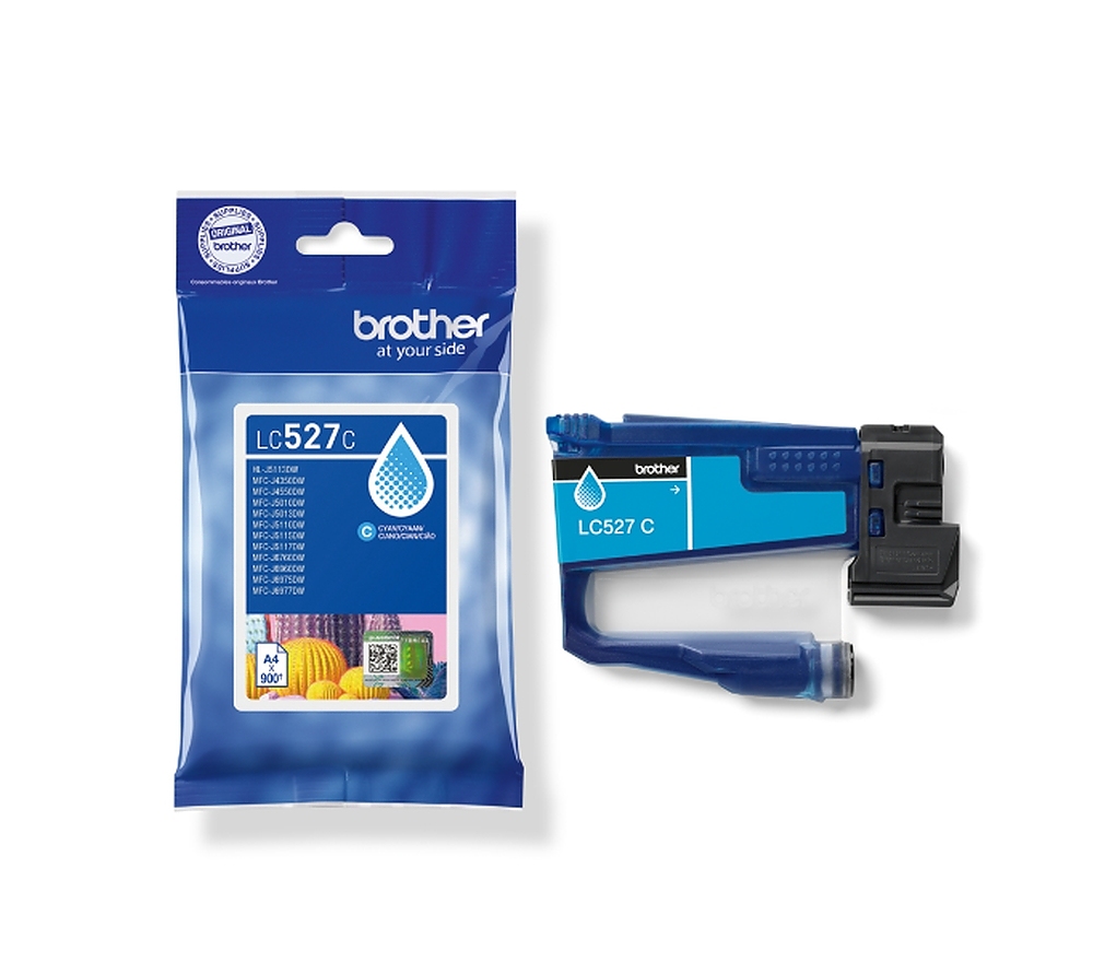 Brother LC527C Cyan Ink Cartridge for MFCJ5010DW/MFCJ5110DW - 900 page yield