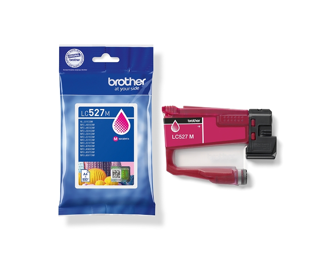 Brother LC527M Magenta Ink Cartridge for MFCJ5010DW/MFCJ5110DW - 900 page yield