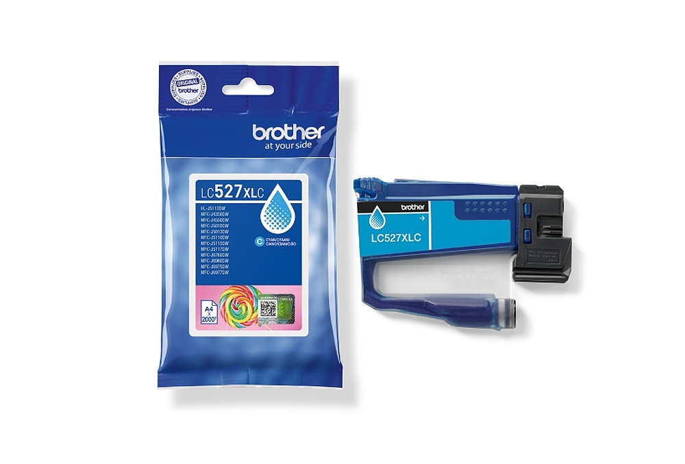 Brother LC527XLC  Cyan Ink Cartridge for MFCJ5010DW/MFCJ5110DW - 2000 page yield