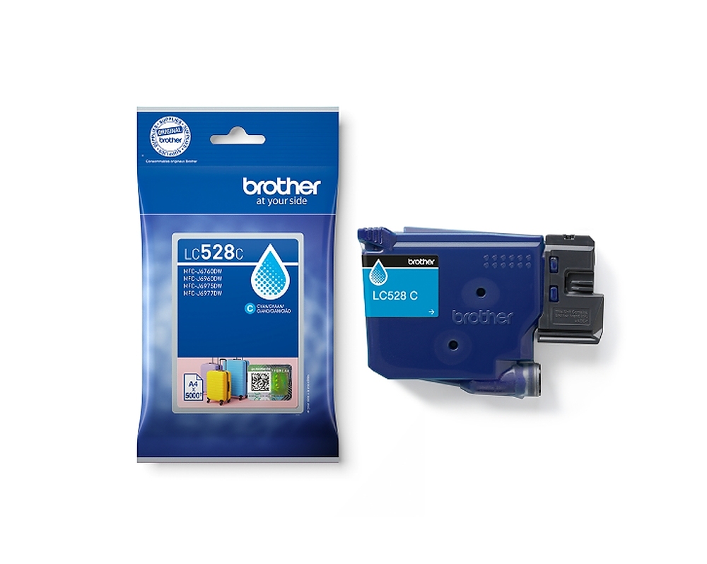 Brother LC528C Cyan Ink Cartridge for MFCJ5010DW/MFCJ5110DW - 5000 page yield
