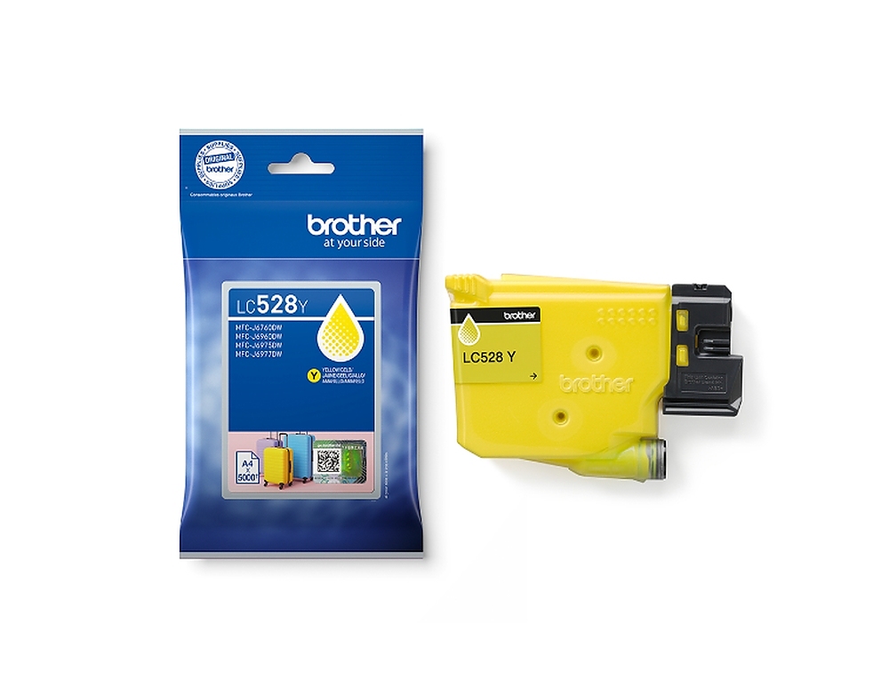 Brother LC528Y Yellow Ink Cartridge for MFCJ5010DW/MFCJ5110DW - 5000 page yield